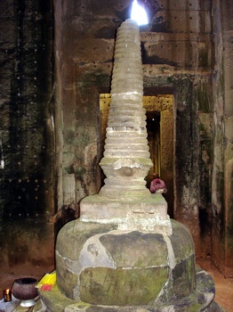 Stupa with direct sunlight
