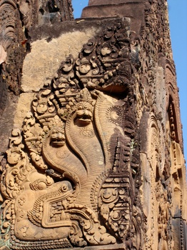 Naga sculpted into the murals