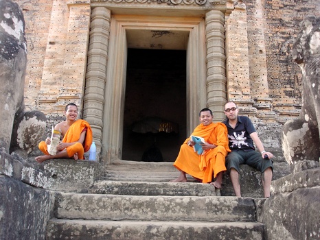 Monks at probably East Mebon temple