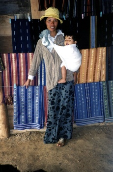 Weaver lady in Chicken Village