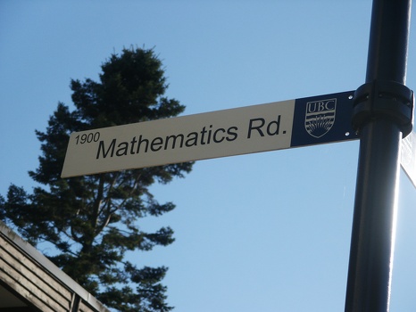 Mathematics Road at UBC
