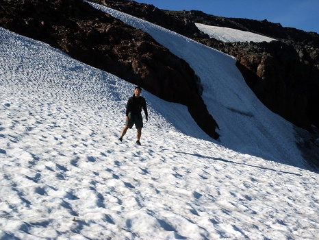 Pat on snow at skyline