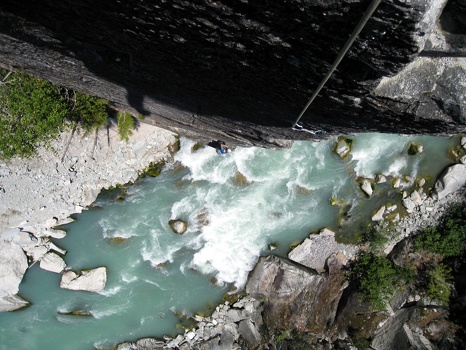 River below with MP climbing