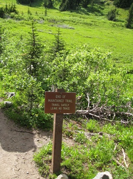 End of maintained trail