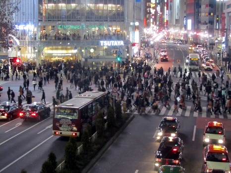 Shibuya crossing pedestrian scramble