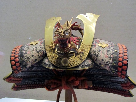 Samurai helmet with dragon