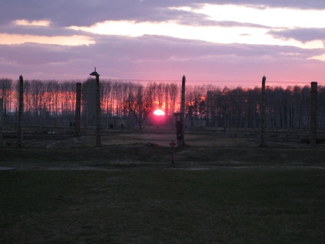 Sunset on place of nightmare