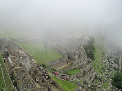 First glimpse of Machu Picchu at dawn