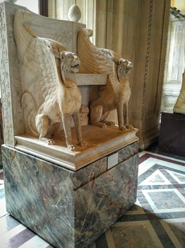 The Throne of a Priest of Bacchus in the Louvre