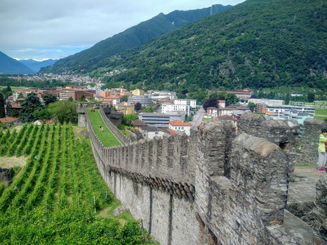 View from Castelgrande Castle ramparts