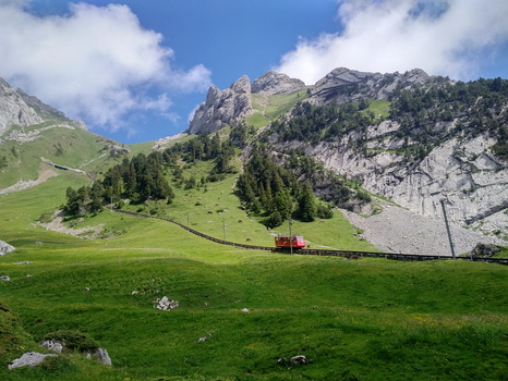 The train up to Mount Pilatus