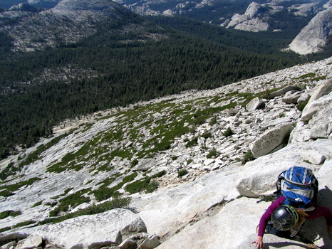 Descending Cathedral Peak