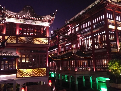 Shanghai Old City at night