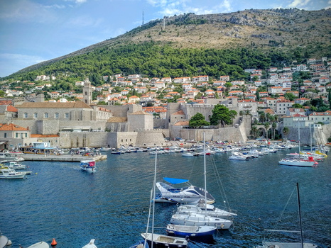 View of the port in Dubrovnic