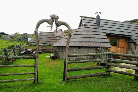 traditional shepherds’ huts at Velida Planina Plateau