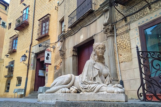 Siren Sphinx statue in Segovia, Spain 