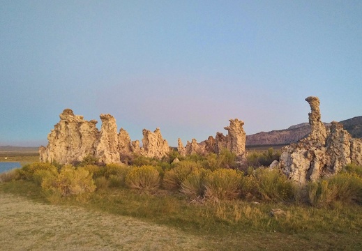 Limestone tufa towers at Mono Lake Tufa State Natural Reserve, California USA 2019