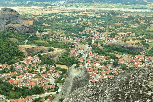 Village of Kalambaka below
