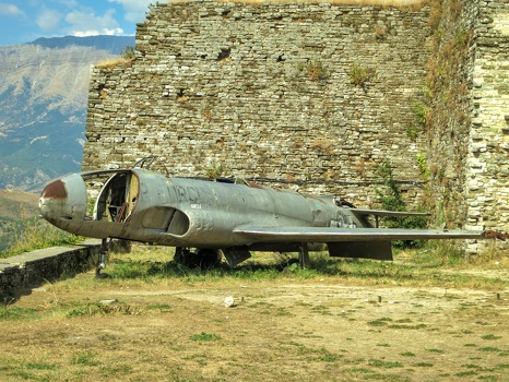 Usaf spyplane in Castle of Gjirokastra