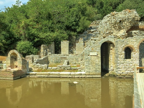 Temple and lagoon