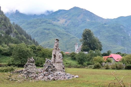 Ruins in the mountain village of Theth