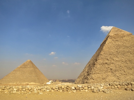 Pyramid of Khafre and Great Pyramid of Giza