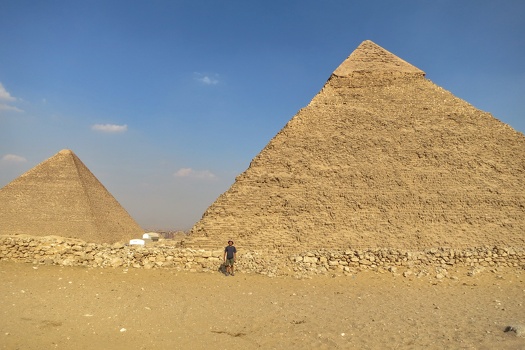 Wtih the pyramids
