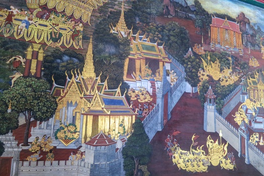 Mural depicting the Ramakien