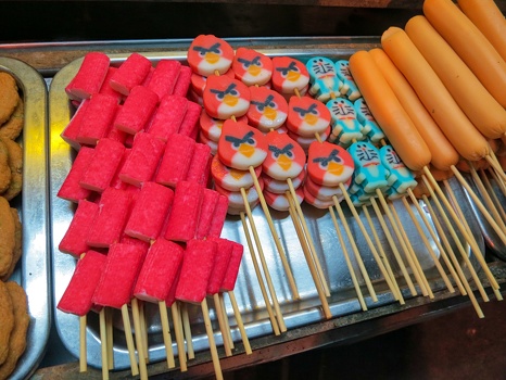 Angry birds sausage sticks