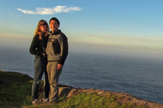 Us at sunset on East Coast Trail